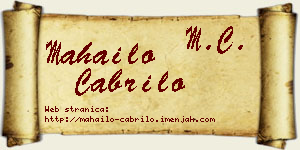 Mahailo Čabrilo vizit kartica